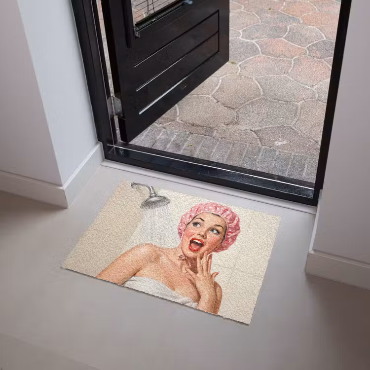 Vrouw - Douche - Roze Deurmat klein -sfeer5