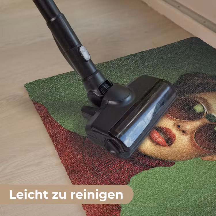 Vrouw - Groen - Bril - Aesthetic - Modern Deurmat klein -reinigen_DE