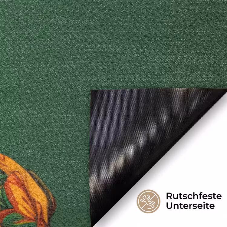 Vrouw - Groen - Modern - Bril - Abstract Deurmat klein -antislip_DE