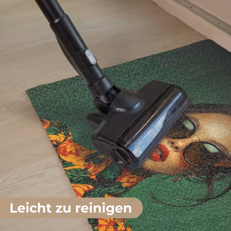 Vrouw - Groen - Modern - Bril - Abstract Deurmat klein -reinigen_DE