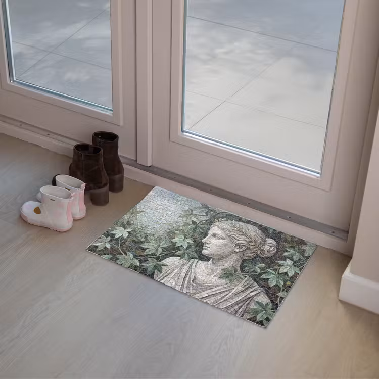 Vrouw - Klassiek - Mozaiëk - Natuur - Groen Deurmat klein -sfeer3