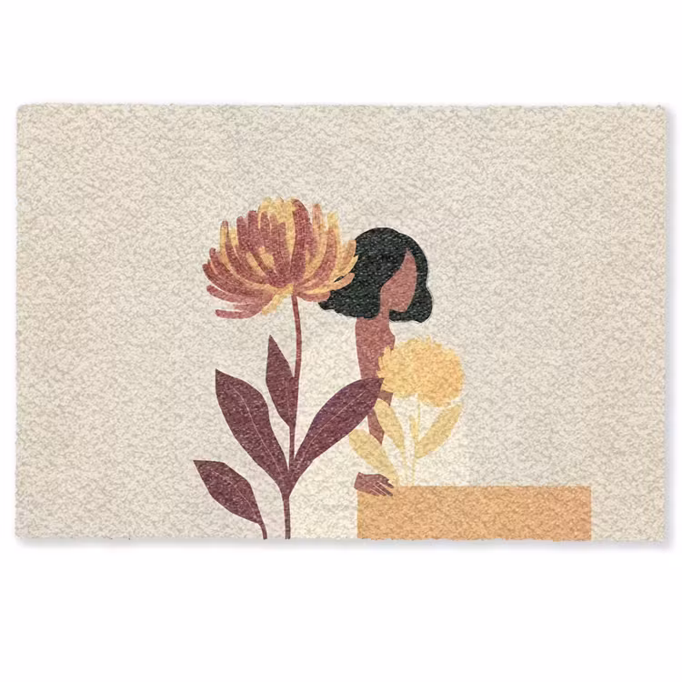 Vrouw - Minimalistisch - Bloem Deurmat klein -zkaufland3d