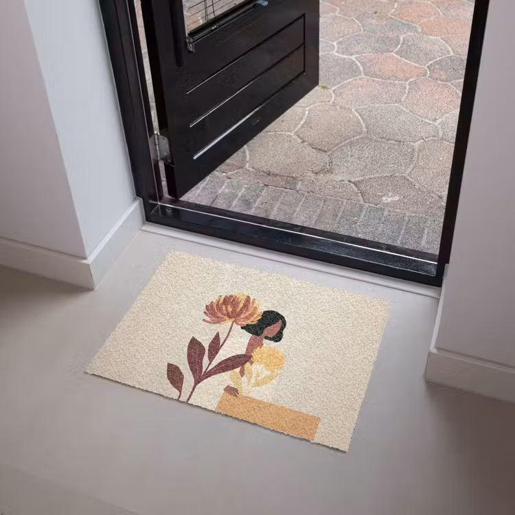 Vrouw - Minimalistisch - Bloem Deurmat klein -sfeer5