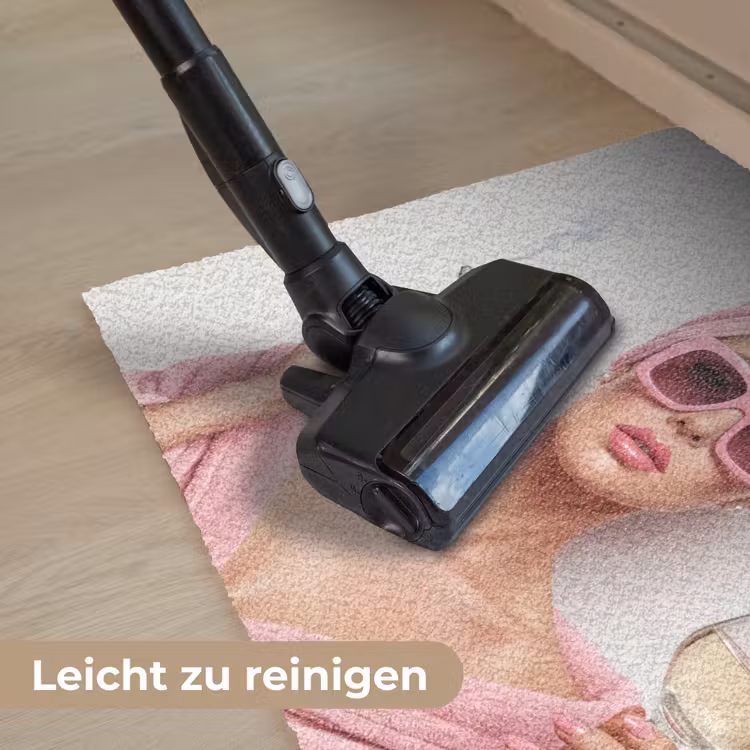 Vrouw - Roze - Wijn - Zonnebril Deurmat klein -reinigen_DE