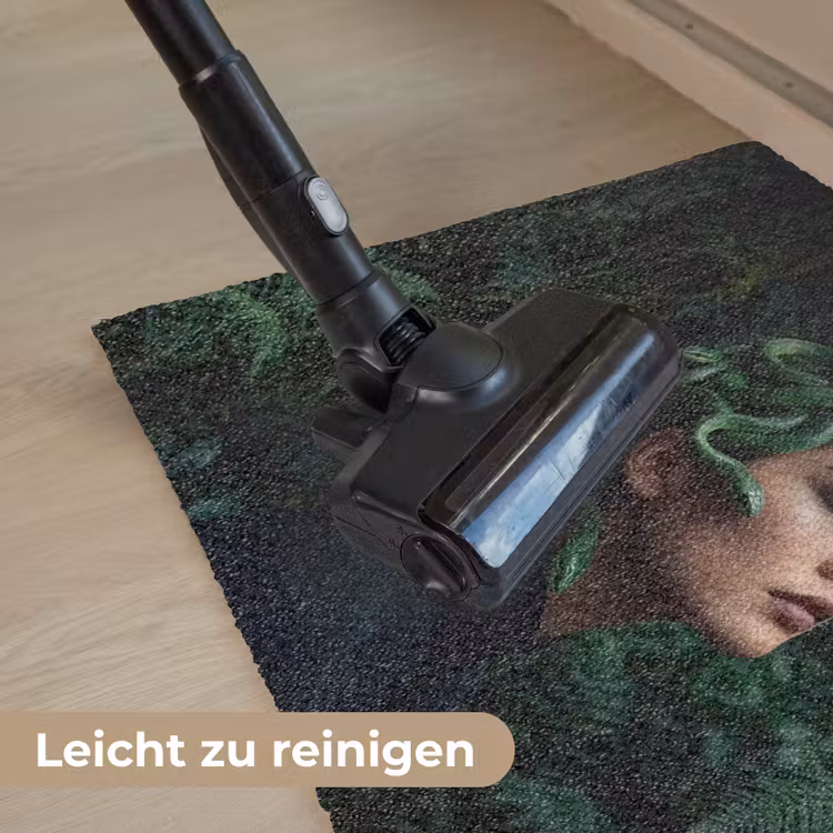 Vrouw - Slang - Natuur - Mystiek - Groen Deurmat klein -reinigen_DE