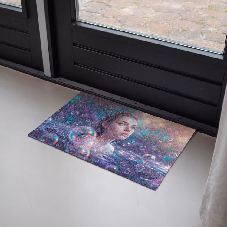 Vrouw - Water - Portret - Kleurrijk - Modern Deurmat klein -sfeer2