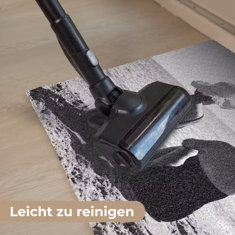 Vrouwen - Zonnehoed - Strand - Zwart - Wit Deurmat klein -reinigen_DE