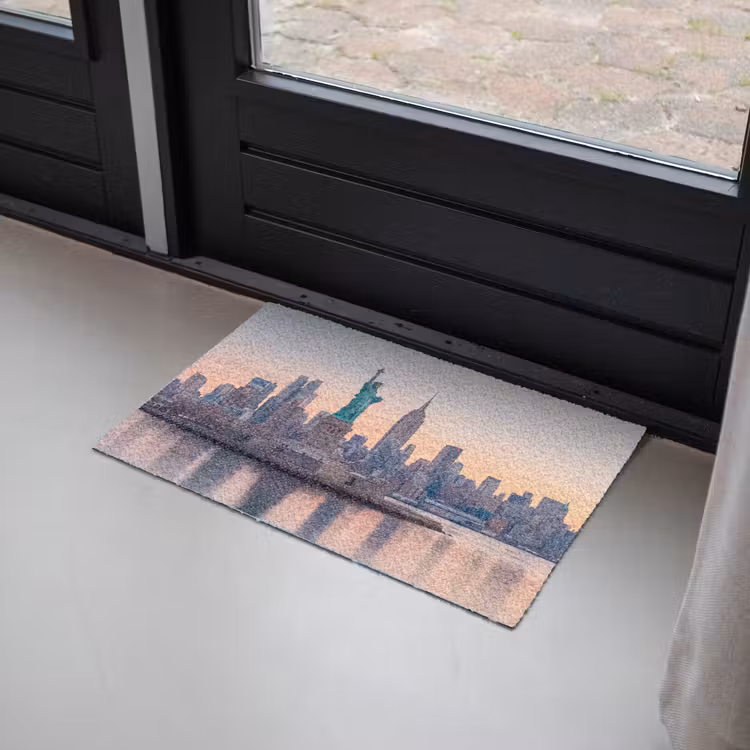 Fußmatte - Freiheitsstatue – New York – Sonnenaufgang – Stadt – Architektur - Vrijheidsbeeld - New York - Zonsopgang - Stad - Architectuur Deurmat klein