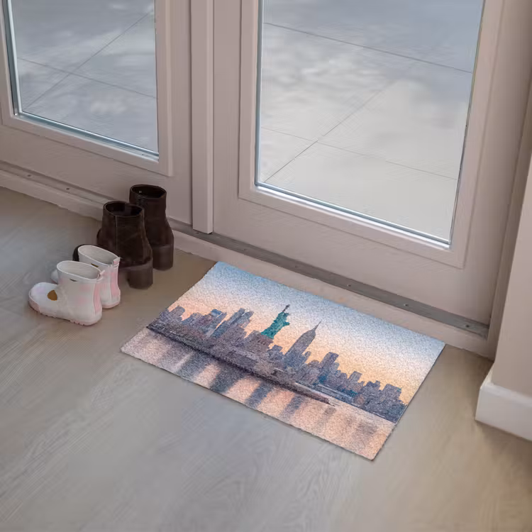 Fußmatte - Freiheitsstatue – New York – Sonnenaufgang – Stadt – Architektur - Vrijheidsbeeld - New York - Zonsopgang - Stad - Architectuur Deurmat klein