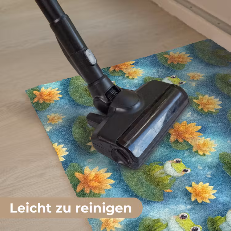 Kikker - Lelies - Groen Deurmat klein 898 -reinigen_DE