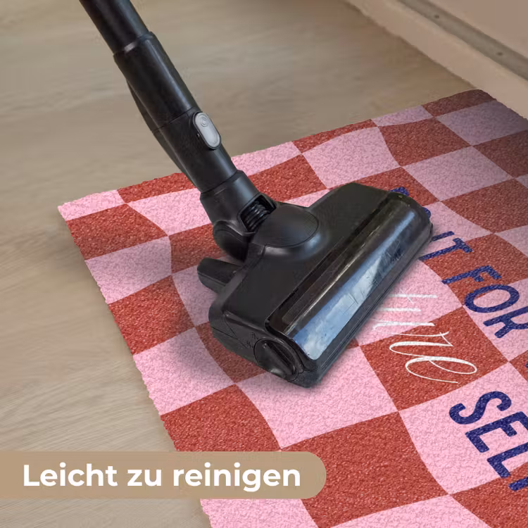 Furture - Geblokt - Rood Deurmat klein -reinigen_DE