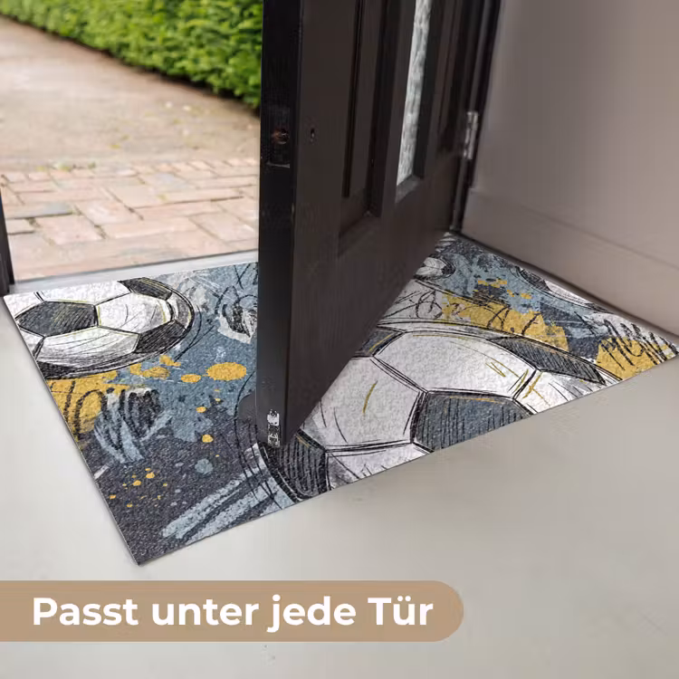 Voetbal - Abstract - Sport - Kleurrijk Deurmat klein -USP_DE