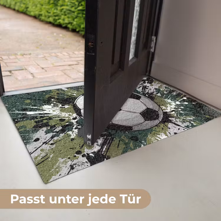 Voetbal - Verf - Spetters - Groen Deurmat klein -USP_DE