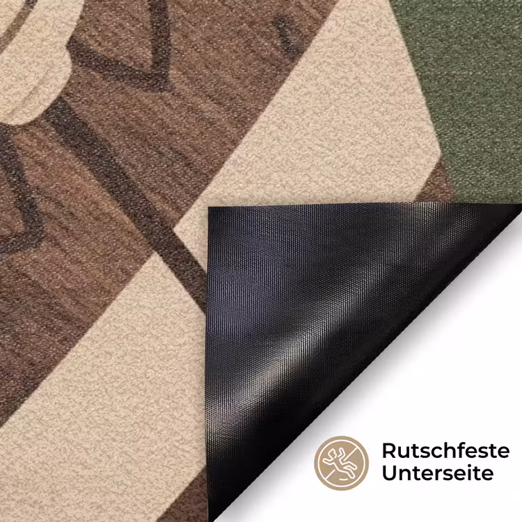 Football - Hout - Sport - Groen Deurmat klein -antislip_DE