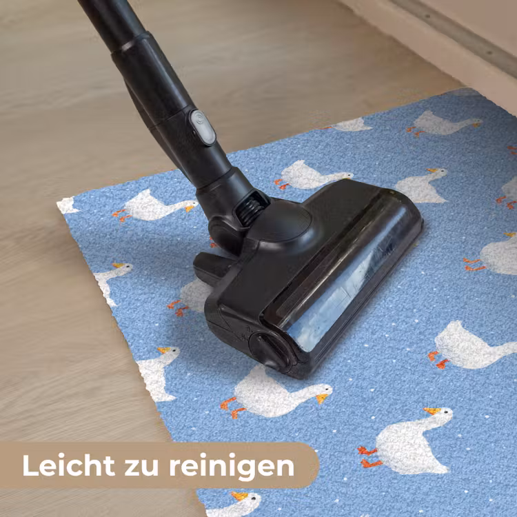 Ganzen - Elegant - Blauw Deurmat klein 898 -reinigen_DE