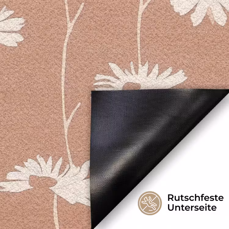 Madeliefjes - Subtiel - Terracotta Deurmat klein 898 -antislip_DE