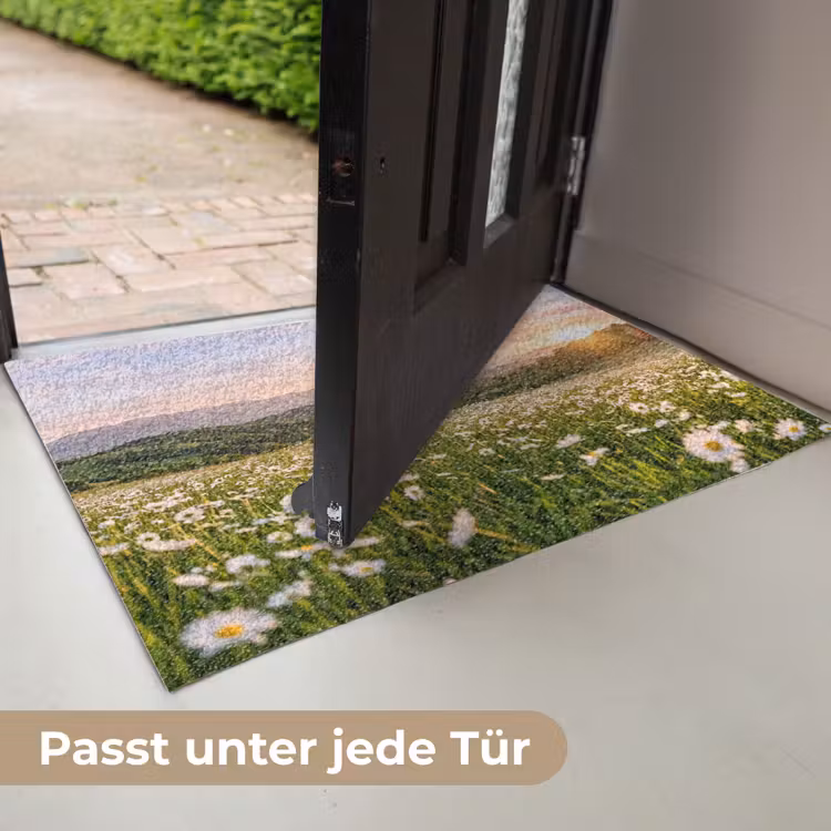 Madelief - Veld - Heuvels - Groen Deurmat klein -USP_DE