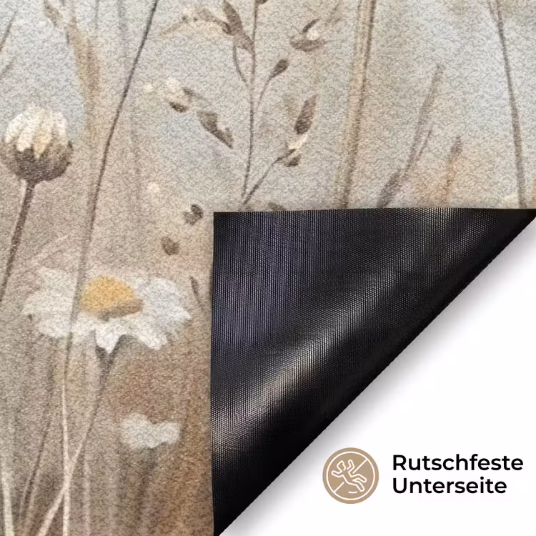 Madelief - Illustratie - Wit Deurmat klein -antislip_DE
