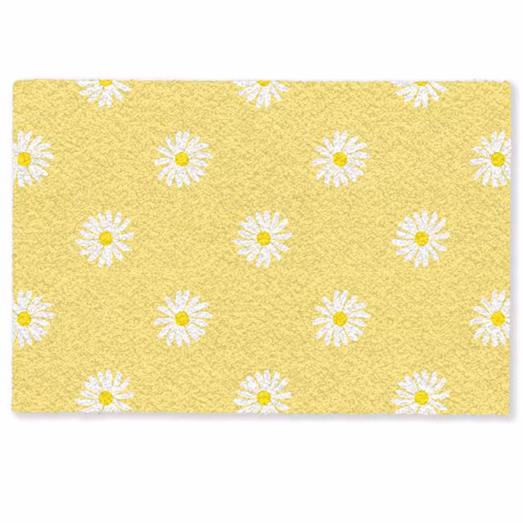 Madeliefjes - Pastel - Wit - Geel - Bloemen Deurmat klein -zkaufland3d