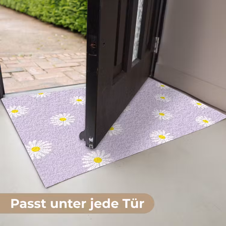 Madeliefjes - Pastel - Wit - Paars - Bloemen Deurmat klein -USP_DE