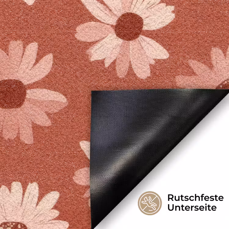 Madelief - Retro - Terracotta Deurmat klein 898 -antislip_DE