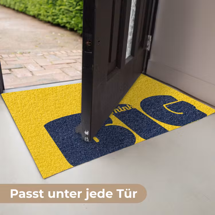 Geel - Think big - Grafisch Deurmat klein -USP_DE