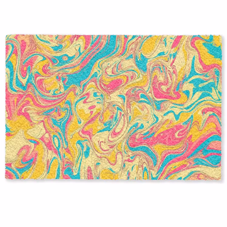 Geel - Roze - Blauw - Retro Deurmat klein -zkaufland3d