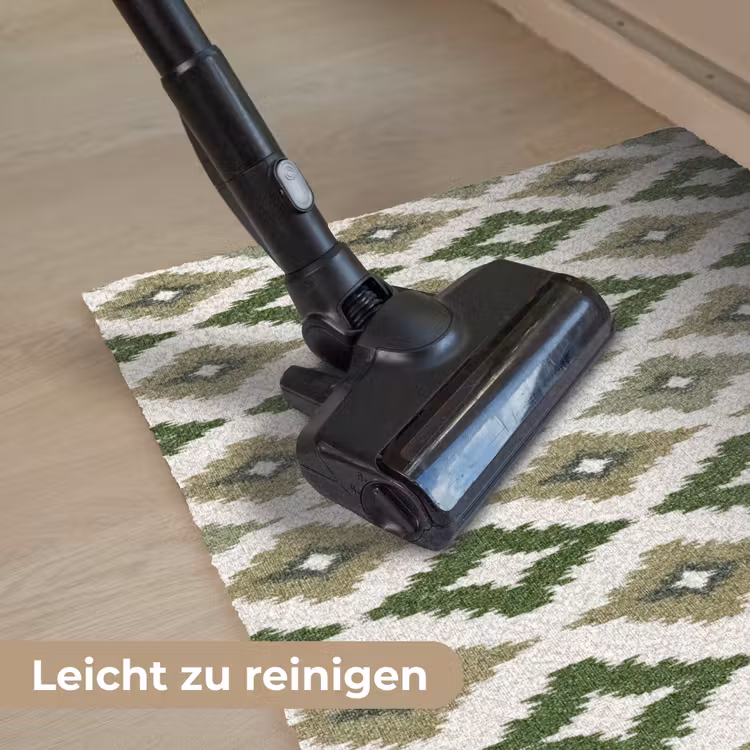 Geografisch - Ruitmotief - Groen Deurmat klein 898 -reinigen_DE