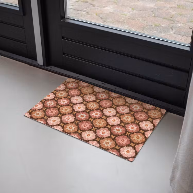 Geometrisch - Bloemen - Kleurrijk Deurmat klein 898 -sfeer2