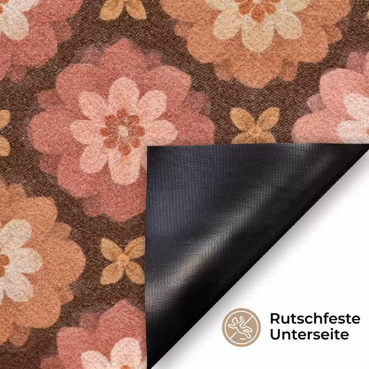 Geometrisch - Bloemen - Kleurrijk Deurmat klein 898 -antislip_DE