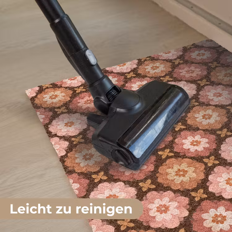 Geometrisch - Bloemen - Kleurrijk Deurmat klein 898 -reinigen_DE
