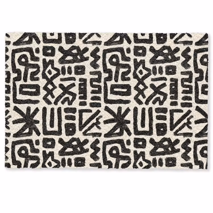 Geometrisch - Figuren - Zwart Deurmat klein 898 -zkaufland3d