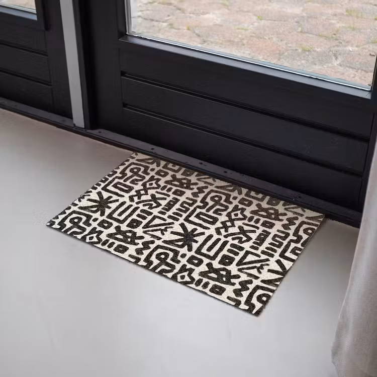 Geometrisch - Figuren - Zwart Deurmat klein 898 -sfeer2