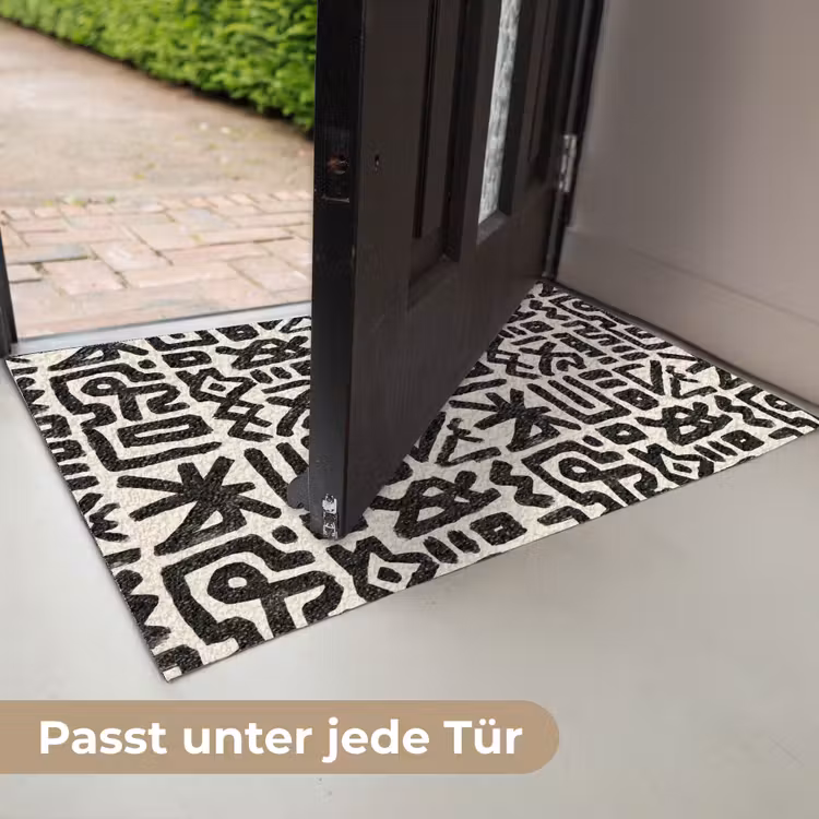 Geometrisch - Figuren - Zwart Deurmat klein 898 -USP_DE