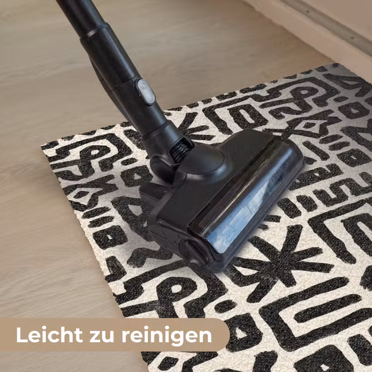 Geometrisch - Figuren - Zwart Deurmat klein 898 -reinigen_DE