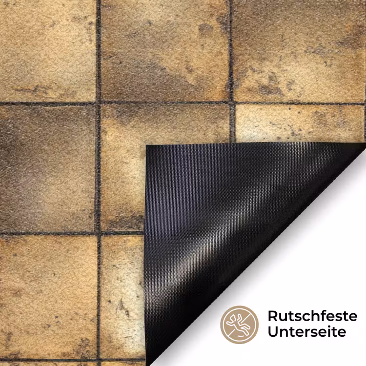 Geometrisch - Tegels - Goud Deurmat klein 898 -antislip_DE