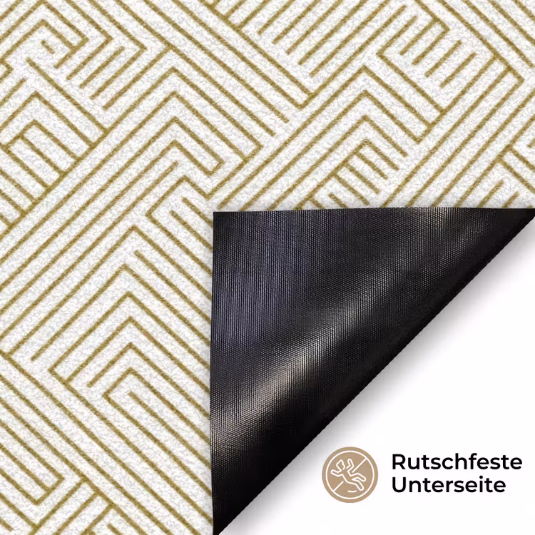 Geometrisch - Lijnen - Groen Deurmat klein 898 -antislip_DE