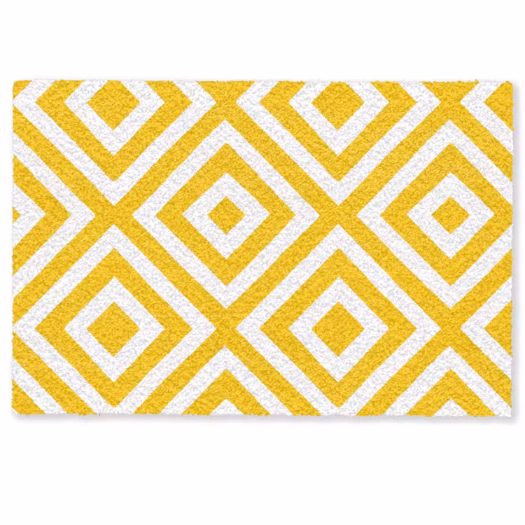 Geometrisch - Lijnen - Modern - Geel - Wit Deurmat klein 898 -zkaufland3d