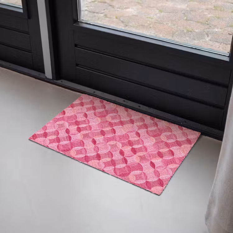 Geometrisch - Mozaïek - Modern - Roze Deurmat klein 898 -sfeer2