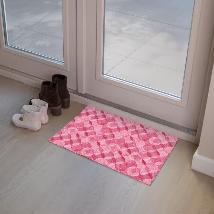 Geometrisch - Mozaïek - Modern - Roze Deurmat klein 898 -sfeer3