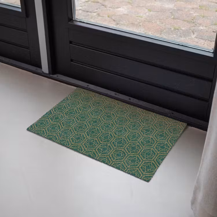 Geometrisch - Patroon - Groen Deurmat klein 898 -sfeer2
