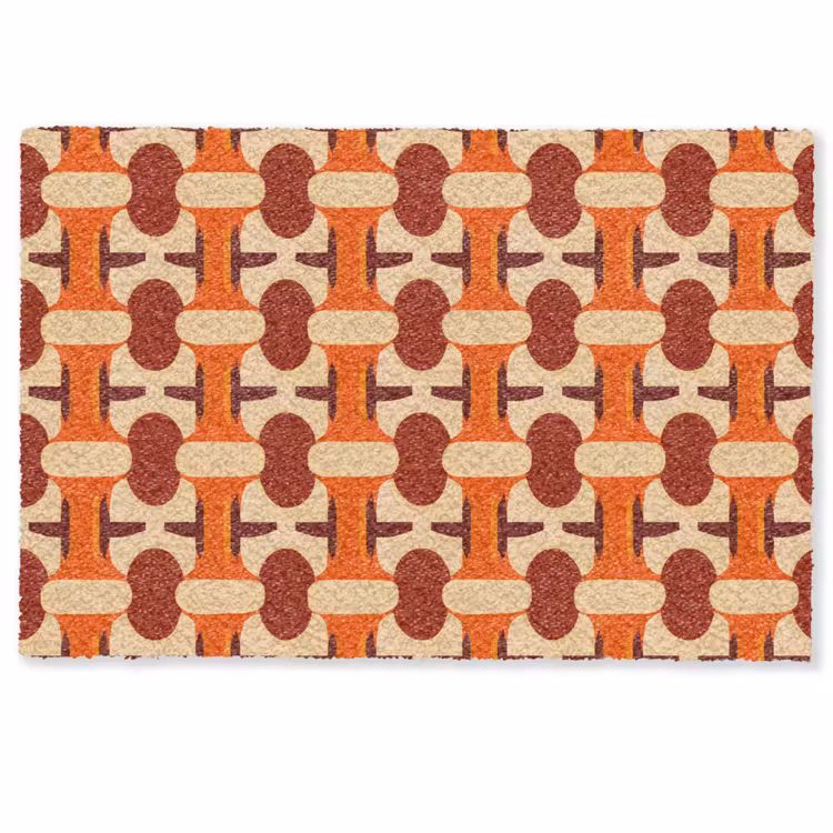 Geometrisch - Retro - Oranje Deurmat klein 898 -zkaufland3d