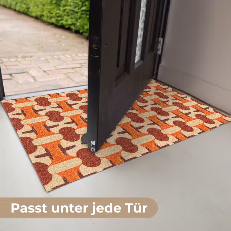Geometrisch - Retro - Oranje Deurmat klein 898 -USP_DE