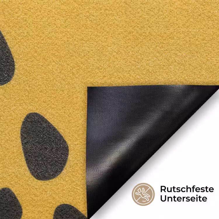 Cheetah - Illustratie - Geel Deurmat klein -antislip_DE