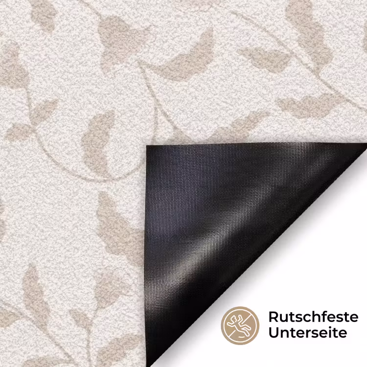 Sierlijk - Bloemen - Beige Deurmat klein 898 -antislip_DE