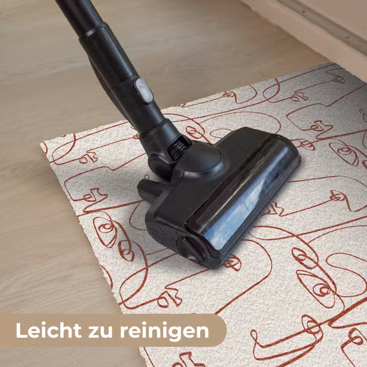 Gezichten - Abstract - Rood - Beige Deurmat klein 898 -reinigen_DE
