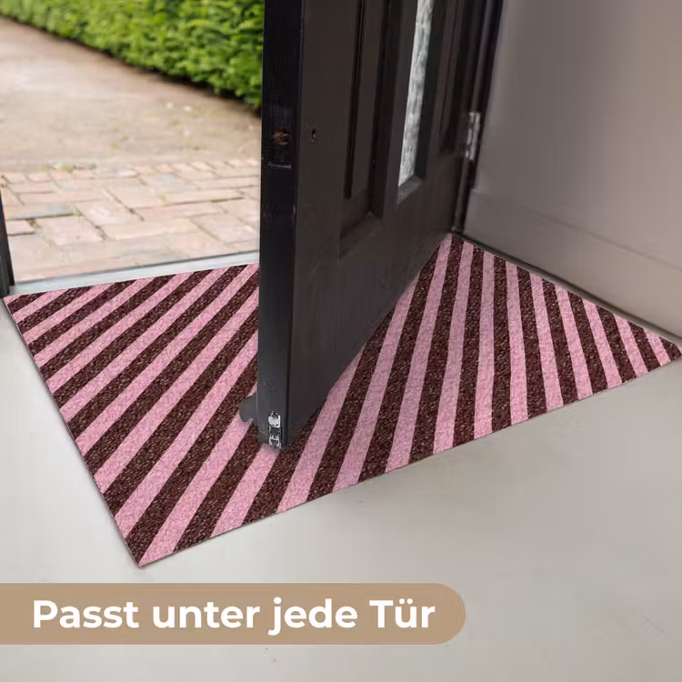 Strepen - Roze - Bruin Deurmat klein 898 -USP_DE