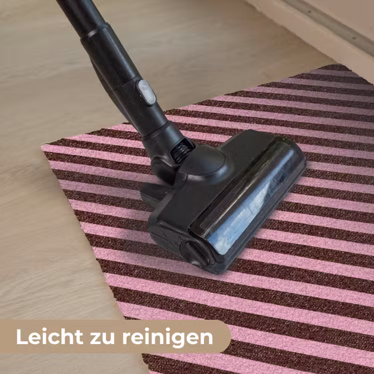Strepen - Roze - Bruin Deurmat klein 898 -reinigen_DE
