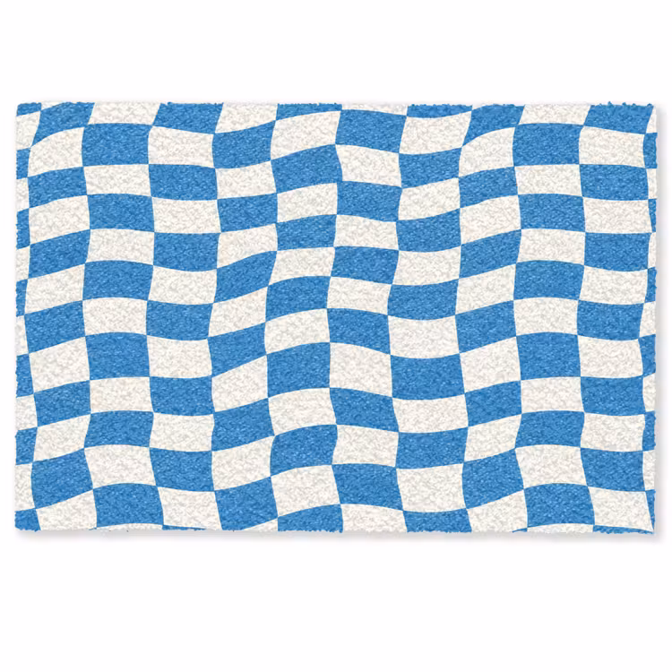Golvend - Patroon - Blauw Deurmat klein 898 -zkaufland3d