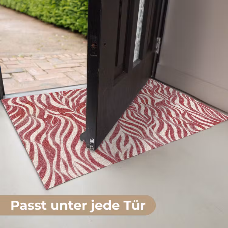 Golvende vormen - Abstract - Rood Deurmat klein -USP_DE